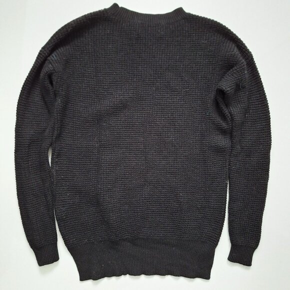 Wilfred Free Black Isabelli Merino Wool Crewneck Sweater - Picture 3 of 6